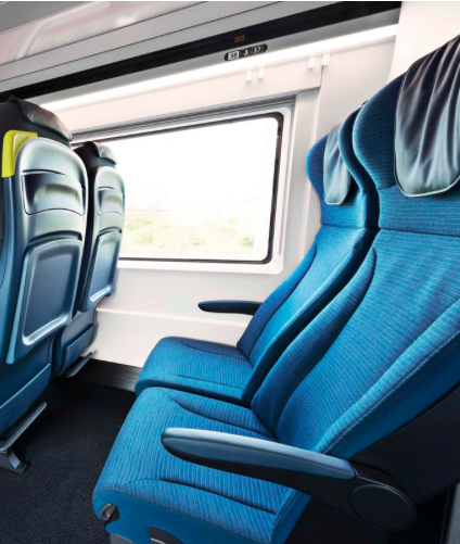 The new seats presented on Eurostar website